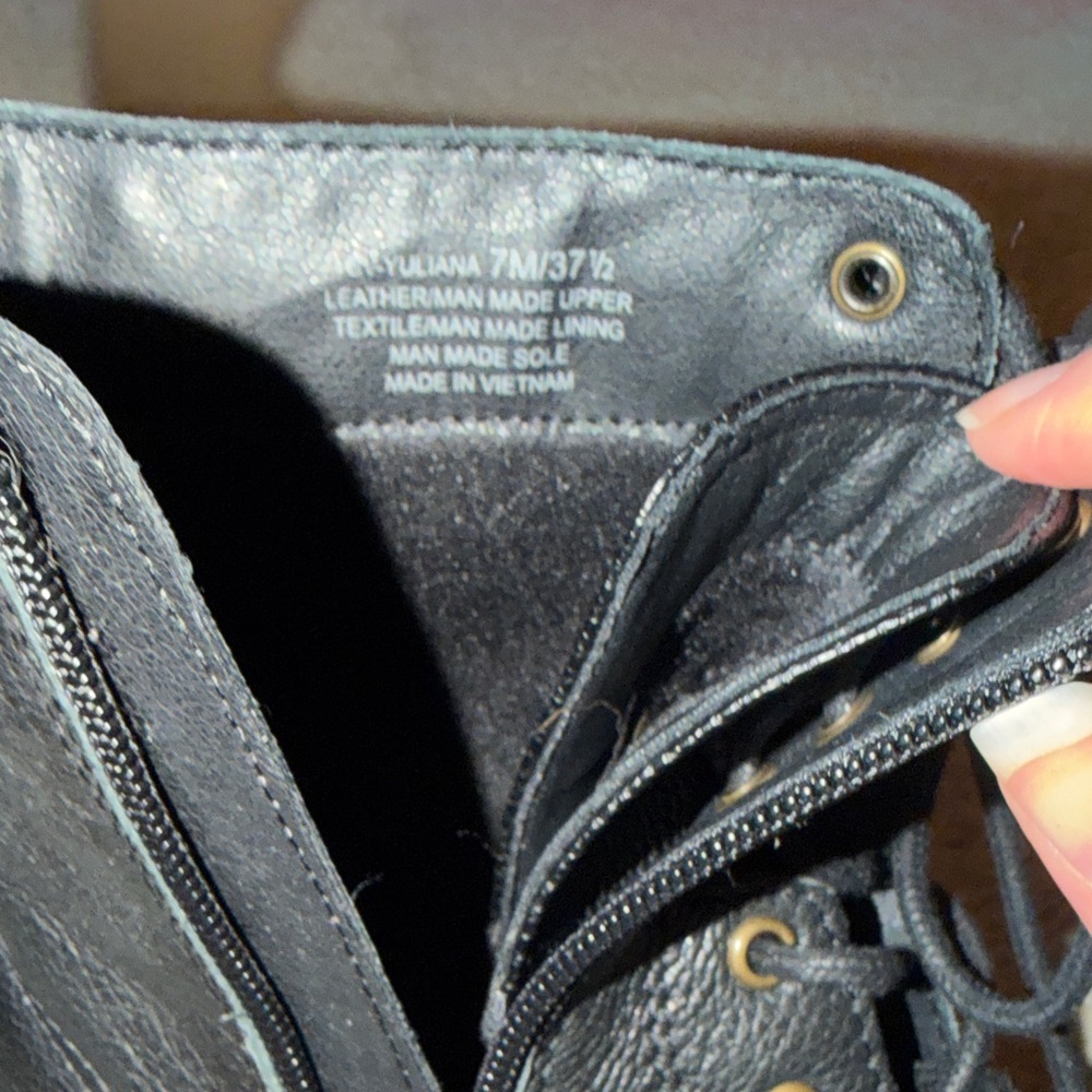 Crown Vintage Black Leather Ankle Boots - Picture 8 of 10